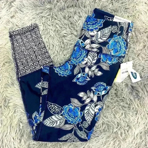 Old Navy Womens Floral Print Active Elevate Leggings - Picture 1 of 7